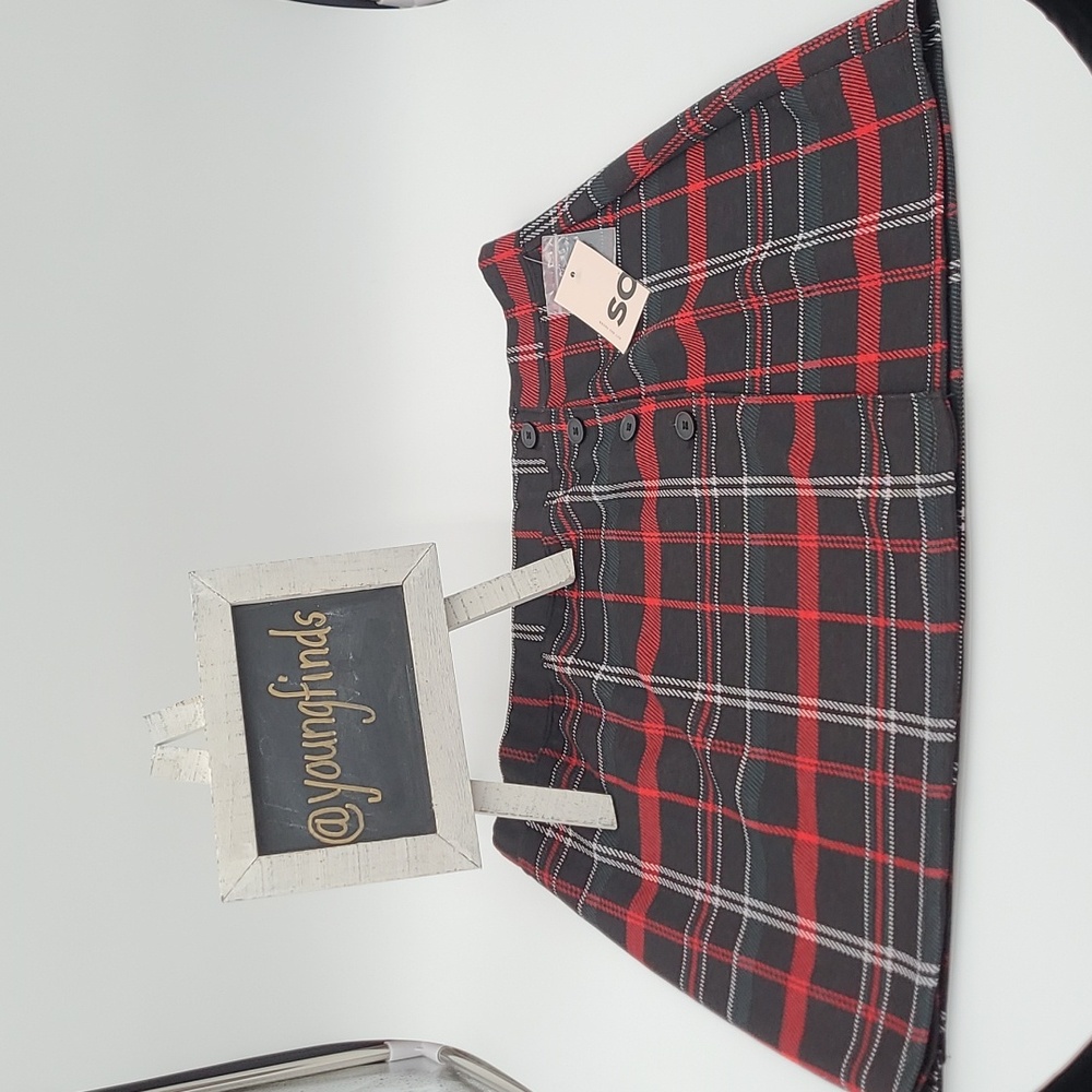 SO Goods For Life NWT Plaid Mini Skirt Women's sz XL